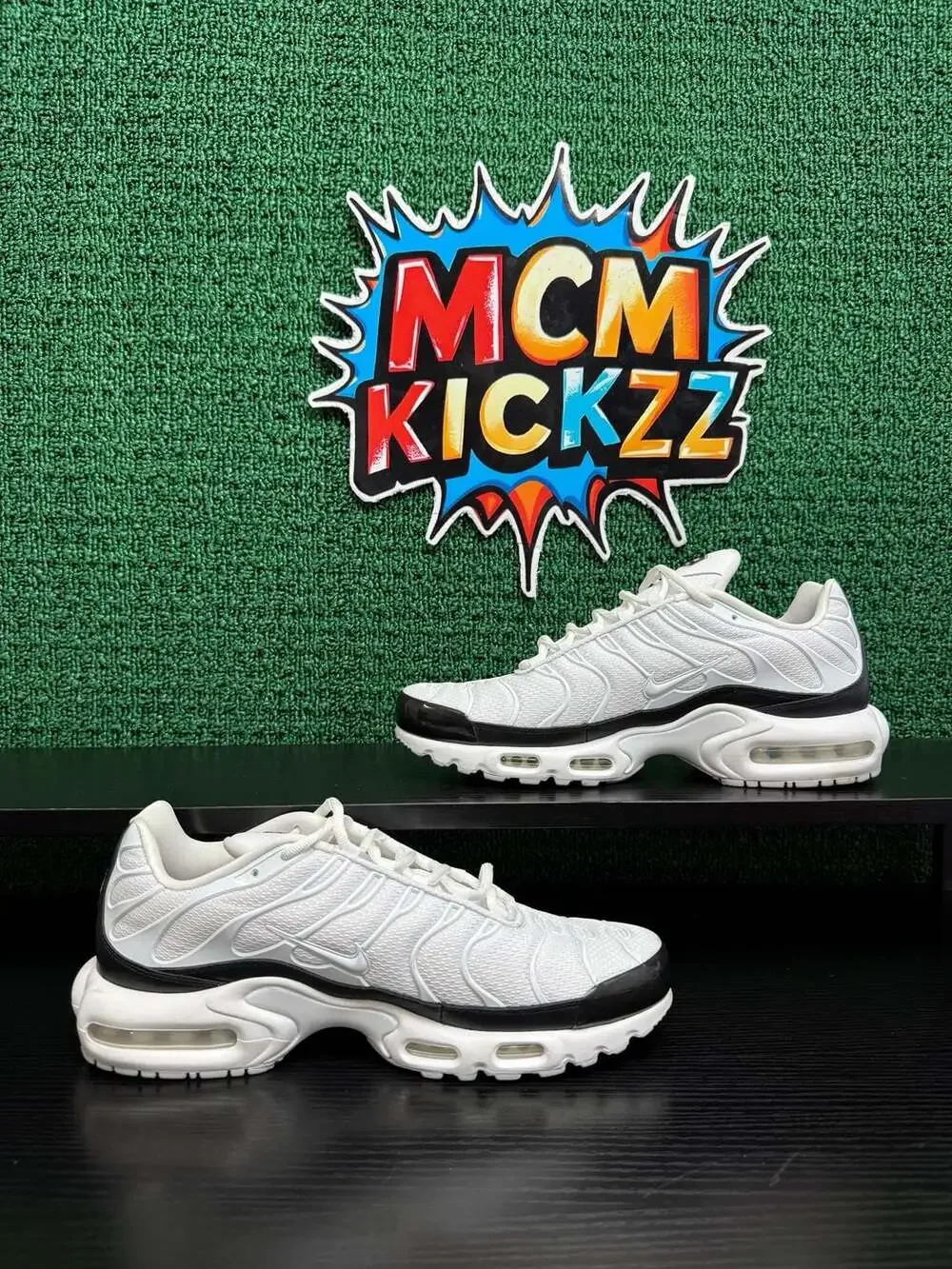 Nike By You Air Max Plus TN White/Black Women’s Size 12/10.5M Pre-Owned